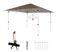 Gainoom Pop Up Canopy Tent Instant One-Push Setup Upf50+ Sun-Protective Silver-Coated Top Straight Leg Commercial Gazebo