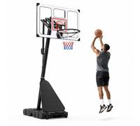 Gainoom Portable Basketball Hoop Outdoor 4.9-10Ft 10 Levels Adjustable Basketball Goal System