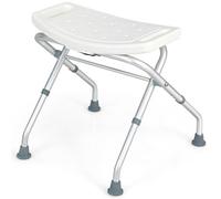 Gainoom Shower Stool 3-Level Height Adjustable Shower Seat 150 Kg Weight Capacity For Elderly Handicap & Disabled