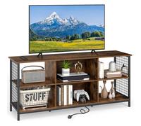 Gainoom Tv Stand For 65Inch Tvs 3-Tier Entertainment Center With Power Outlets & 2 Cable Holes