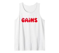 Gains in Cute Love Hearts Bubble Lettering Tank Top