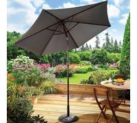 Gainsborough 2.7m Tilting Garden Parasol with Crank & UPF50+ Protection in Grey Gainsborough Grey