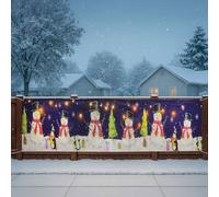 Gainsborough 3m Light-Up Snowman Balcony & Fence Screen with 50 LED Lights in Blue Gainsborough Blue