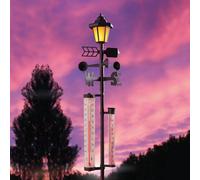 Gainsborough 5 In 1 Garden Weather Station With Solar Light Wind, Rain & Temperature Monitor, H158Cm