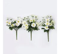 Coopers of Stortford - Artificial Flowers for Garden Pots, Hanging Baskets & Beds - Weather-Resistant Polyester Daisy Picks - Maintenance-Free Garden Decor, Set of 3