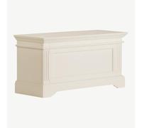 Gainsborough Blanket Box, White or Vintage Cream Ottoman Storage Trunk, Soft Close Hinge, Bevelled Edges, Carved Detailing, W90cm x H45cm x D35cm | Fully Assembled Bedroom Storage (Vintage Cream)