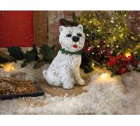 Gainsborough Christmas Barking Westie With Motion Sensor & Festive Collar, Battery Operated, 21 X 11 X 14.6Cm