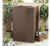 Gainsborough Faux Willow Single Wheelie Bin Screen, H115 x W81 x D64cm in Brown Gainsborough Brown