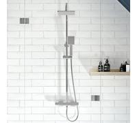Gainsborough GDSP Thermostatic Cool Touch Bar Mixer Shower with Adjustable & Drencher Heads - Square