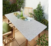 Gainsborough Grey Rectangular Stretch Fitted Tablecloth - Waterproof, Windproof, Wipe Clean Pvc - Fits Up To 183 X76Cm
