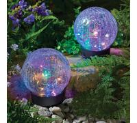 Gainsborough Outdoor Solar Lights Set Of 2 - Stake In The Ground Or Display On A Table, Multi-Coloured, Automatic Lighting At Dusk