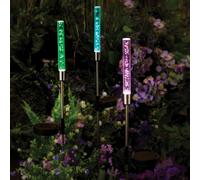 Gainsborough Outdoor Solar Stake Lights Set Of 3 - Colour Changing Bubble Design - Led Garden Pathway Lights