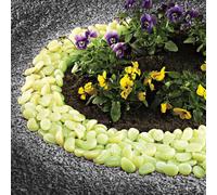 Gainsborough Pack Of 200 Glow In The Dark Garden Pebble Stones For Flower Beds, Pathways And Plant Pots, H3 X W2Cm