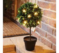 Gainsborough Pre-Lit Artificial Topiary Tree 45Cm - Battery-Operated With 15 Led Lights, Weighted Pot, Ip44-Rated