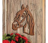 Gainsborough Rust Effect Metal Horse Head Wall Decoration Indoor Outdoor in Brown Gainsborough Brown