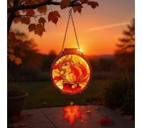 Gainsborough Solar Hanging Squirrel Lantern, H62cm x W22.5cm in Orange Gainsborough Orange