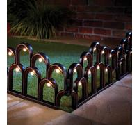 Gainsborough Solar LED Garden Border Edging with Bronze Effect, Set of 4 Panels Gainsborough Bronze