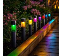 Gainsborough Solar Mini Bollard Lights, Pack of 8, H33cm Dia 4.5cm Gainsborough Multicolor