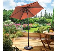 Gainsborough Tilting Garden Parasol with Crank Handle, UPF50+ Sun Protectio in Burnt Orange | Size: 2m Gainsborough Burnt Orange 2m
