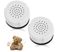 Gainsten 2PCS Voice Recorder for Teddy 60 Second Mini Talking Tins Recorder Compact Button Sound Box Recordable Voice Device Personalized Gifts for Boys Girls for Plush Toys Doll Small Stuffed Animal