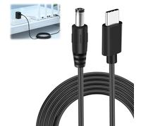 Gainsten USB to DC Power Cable 12V 3A 60W 5.5 X 2.5/2.1mm Type C Male to DC Male Universal USB-C PD Fast Charging Charger Adapter Jack Converter Cable for Router Camera TV Box Desk Lamp 3.3FT