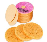 GAINWELL 50-Count Compressed Cellulose Facial Sponges, 100% Natural Cosmetic Spa Sponges for Cleansing, Exfoliating Mask, Makeup Removal