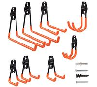 Gainwin Garage Hooks, Steel Heavy Duty Garage Storage Hooks, Utility Double Hook, Shed Storage Wall Mount Hooks for Organizing Home, Chair, Ladder, Bike, Power Tools, Bulk Item (Pack of 8)
