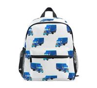 GAIREG Backpack for Toddler Girls Boys, Cartoon Blue Trucks Preschool Backpacks with Name Tag Mini Little Kid's Backpacks, Cartoon Blue Trucks, 6-8 Years, Cute Backpacks