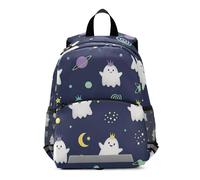 GAIREG Backpack for Toddler Girls Boys, Space Cartoon Ghosts Navy Kindergarten Backpacks Small Kids Backpacks 3-6 Years, Medium