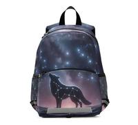 GAIREG Backpack for Toddler Girls Boys, Wolf Zodiac Constellation Preschool Backpacks Small Little Kid's Backpacks 3-6 Years Medium