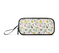 GAIREG Bee Flower White Clutter-free Pencil Bag for Artists