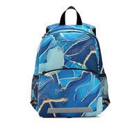 GAIREG Blue Marble Textures Fluid Small Toddler Girl Backpack with Leash Kids Backpacks Travel Back Pack 3-6 Years, Medium