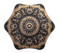GAIREG Boho Black Gold Umbrellas for Kids Cute Umbrellas for Rain Travel Sun Umbrella