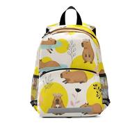 GAIREG Capybaras Yellow Toddler Backpack for Boys Girls Little Kid's Backpacks Small Travel Backpack 3-6 Years, Medium