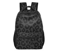 GAIREG Cartoon Cows Backpack for School and Travel, Lightweight Polyester, Black Leopard Spots, S, Casual School Daypack
