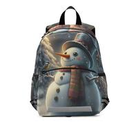 GAIREG Christmas Snowman Winter Toddler Boy Backpack with Leash Little Kid's Backpacks Mini Travel Backpack 3-6 Years, Medium
