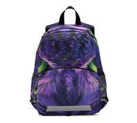 GAIREG Cool Owl Purple Toddler Boy Backpack with Leash Little Kid's Backpacks Small Travel Backpack 3-6 Years Medium