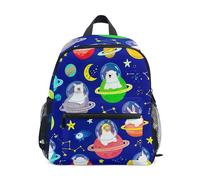 GAIREG Cute Animals Planet Blue Toddler Boy Backpack with Name Tag, Kids Backpacks Preschool Backpacks, Cute Animals Planet Blue, 3-5 Years, Cute Backpacks