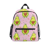 GAIREG Cute Avocados Happy Faces Toddler Boy Backpack with Name Tag, Kids Backpacks, Cute Avocados Happy Faces, 3-5 Years, Cute Backpacks