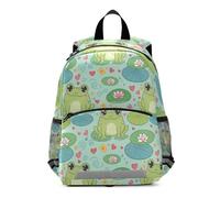 GAIREG Cute Cartoon Green Frogs Lily Toddler Boy Backpack with Leash, Mini Kindergarten Backpacks Little Kid's Backpacks 3-6 Years, Medium
