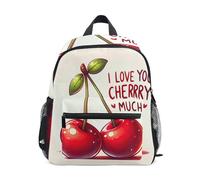 GAIREG Cute Cherries Toddler Boy Backpack with Name Tag, Little Kid's Backpacks 3-5 Years