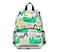 GAIREG Cute Green Crocodile Small Toddler Backpack for Boys Girls Kids Backpacks Travel Backpack 3-6 Years, Medium