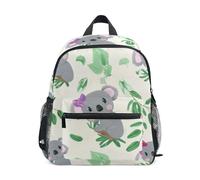 GAIREG Cute Koala Bear Flower Toddler Boy Backpack with Name Tag, Little Kid's Backpacks, Cute Koala Bear Flower, 6-8 Years, Cute Backpacks