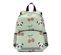 GAIREG Cute Panda Red Cherries Pastel Toddler Boy Backpack with Leash, Small Little Kid's Backpacks Preschool Backpacks 3-6 Years, Medium