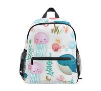 GAIREG Cute Sea Creatures Toddler Backpack for Girls Boys Little Kid's Backpacks with Name Tag Mini Preschool Backpacks, Cute Sea Creatures, 3-5 Years, Cute Backpacks