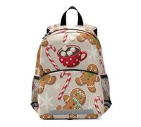 GAIREG Gingerbread Snowflakes Toddler Boy Backpack with Leash, Mini Travel Bookbag Kids School Backpacks 3-6 Years, Medium