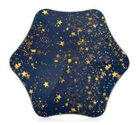 GAIREG Gold Stars on Blue Kids Sun and Rain Umbrella with Rounded Corner Waterproof Umbrella