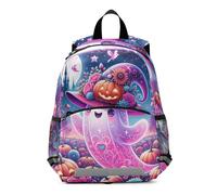 GAIREG Halloween Ghosts Pumpkin Flowers Mini Toddler Boy Backpack with Leash Kids Backpacks Travel Back Pack 3-6 Years, Medium