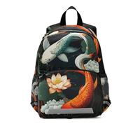 GAIREG Koi Fish Toddler Girl Backpack with Leash, Small Kids School Backpacks Travel Back Pack 3-6 Years, Medium