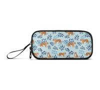 GAIREG Leaf Tigers Blue Space-saving Pen Case for Artists